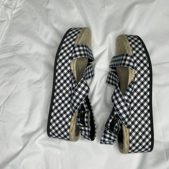New RAG & BONE Womens Size 40 / US10 Plaid Print Slingback Sandals - Picture 5 of 9
